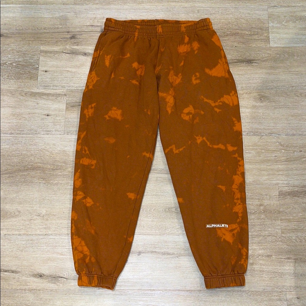 Alphalete Orange Tie-Dye HCTS Joggers L